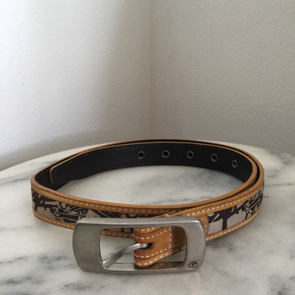 Timberlands  Fabric Leather Trim Belt Size S Good condition 🎈 - Picture 1 of 4